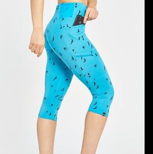 Oiselle bird pockito knickers leggings  capri size 8